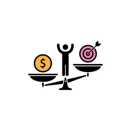 Scale icon vector design template illustration on white backgroundのイラスト素材