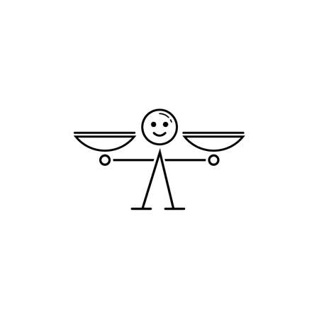 Scale icon vector design template illustration on white backgroundのイラスト素材