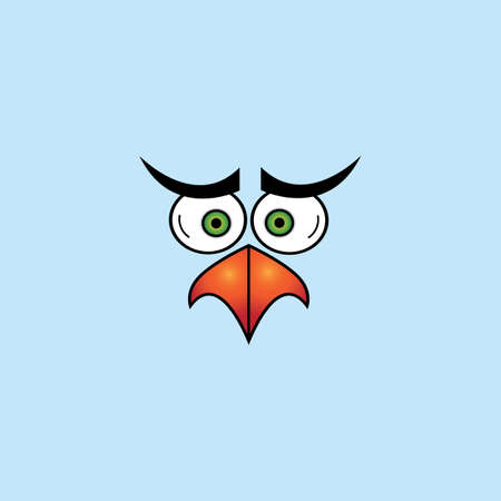 cartoon birdies face emoticon  design  vector  illustrationのイラスト素材