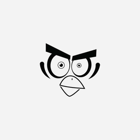cartoon birdies face emoticon  design  vector  illustrationのイラスト素材