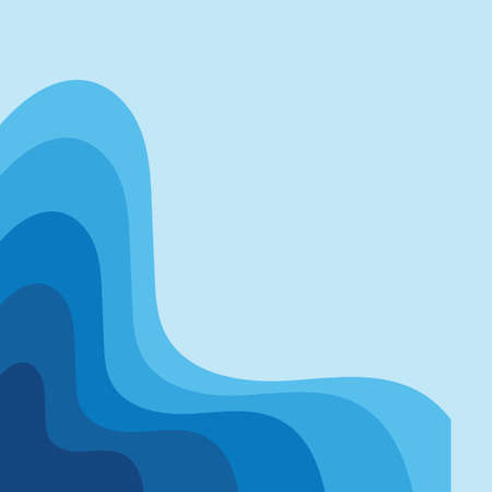 Abstract Water wave vector with sun illustration design backgroundのイラスト素材