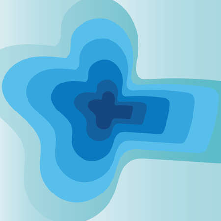 Abstract Water wave vector with sun illustration design backgroundのイラスト素材