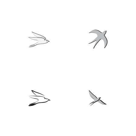 creative logo design Swallow bird logo vector template illustrationのイラスト素材