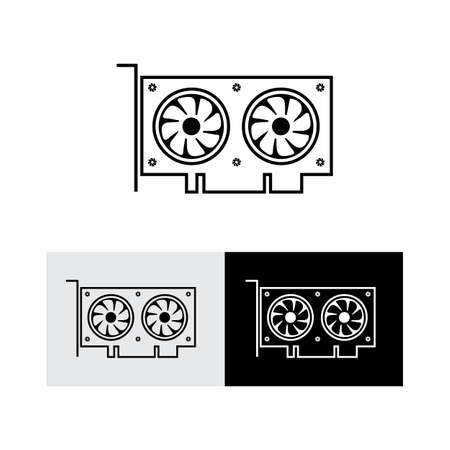 GPU or Video Graphic Card Icon vector illustrationのイラスト素材