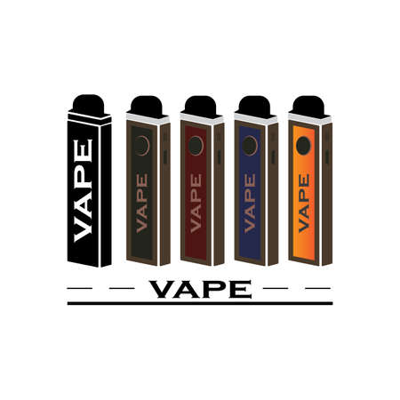 Vapor vaporizer logo template vector illustrationのイラスト素材