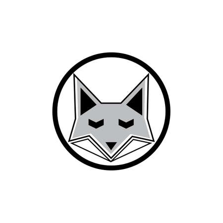 Fox head vector illustration silhouette icon design
