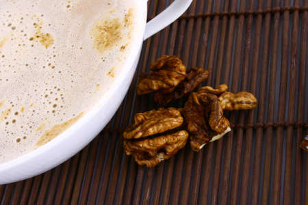 Cup of coffee with chocolate Frothy cappuccino coffee.の写真素材