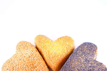 different bread arranged on table close upの写真素材