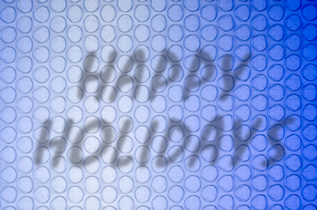 The inscription on a colored background. Happy Holidays. Blurredの写真素材