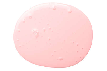 A sample of gel moisturizer for face or body with vitamin C. Isolated on a white background.の写真素材