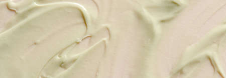 A sample of moisturizer on a pink background. Cosmetic product for the skin.の写真素材