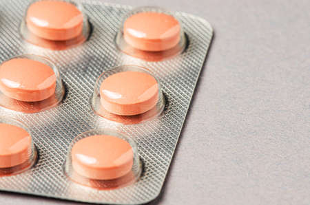 Pills for the treatment and prevention of diseases. Macrophotographyの写真素材