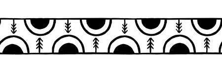 Ethnic repeating ornament. Seamless pattern. Isolated on a white background.の写真素材