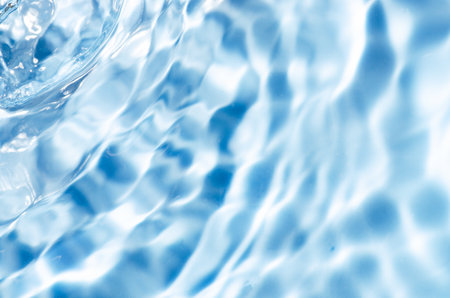 Transparent water texture. Cosmetic micellar water or lotion or makeup removerの写真素材