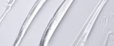 The texture of a cosmetic serum for the face with hyaluronic acid and collagenの写真素材