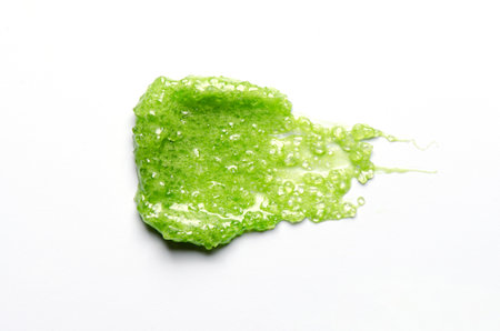 A sample of a cosmetic body care scrub. White background