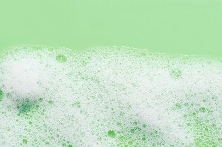 Texture of white foam. Cleansing mousse for the face or bath foam or washing powder.の写真素材