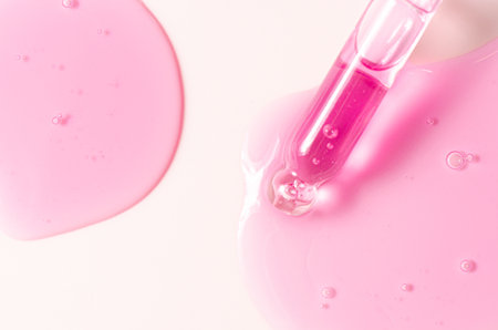 A sample of a moisturizing gel or serum for the skin. White background.の写真素材