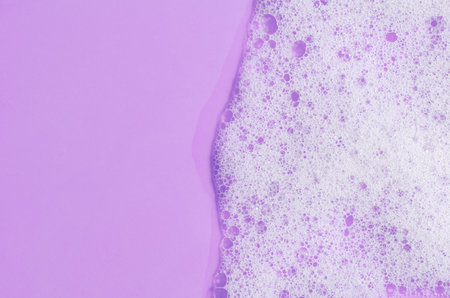 Texture of white foam. Cleansing mousse for the face or bath foam or washing powder.の写真素材