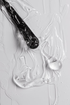 The texture of transparent moisturizing gel.の写真素材
