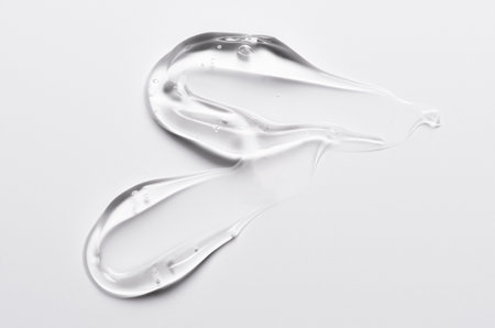 A swab sample of a moisturizing cosmetic gel body creamの写真素材