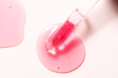 A sample of a moisturizing gel or serum for the skin. White background.の写真素材