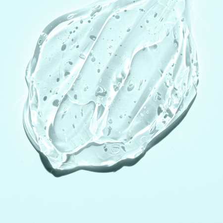 The texture of a moisturizing cosmetic gel or skin serum.の写真素材