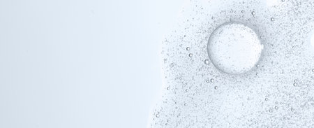 The texture of a cosmetic skin serum or body gel.