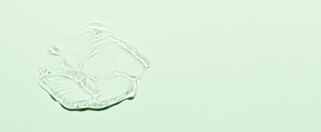 A sample of a moisturizing cosmetic cream or body gel. Copy space