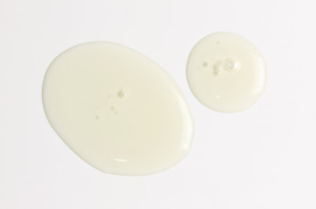 Transparent cosmetic product. Face serum or cleanser gel or body moisturizing gelの写真素材