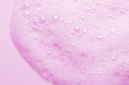 The texture of detergent foam or shampoo or shaving gel. Cosmetic skin care product.の写真素材