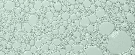 The texture of the foam of shower gel or soap suds. Macrophotography