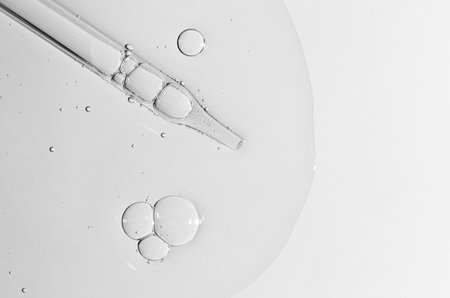 Skin serum or shampoo or shower gel or moisturizing gel. A cosmetic product for body careの写真素材