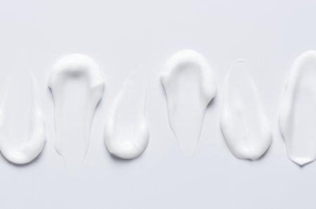 A sample of a white moisturizing cosmetic cream for the body or face.の写真素材