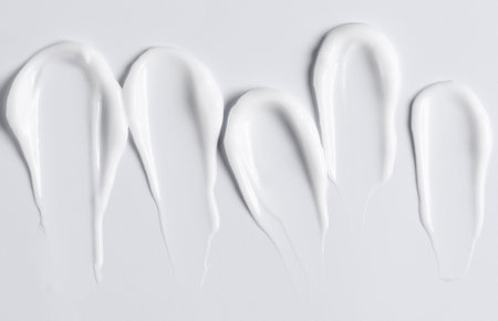 A sample of a white moisturizing cosmetic cream for the body or face.の写真素材