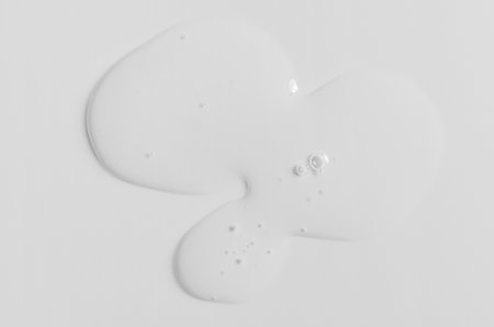 Transparent cosmetic product. Face serum or cleanser gel or body moisturizing gelの写真素材