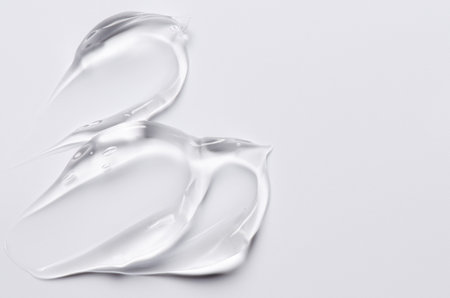 Cosmetic transparent skin care product. Copy space.