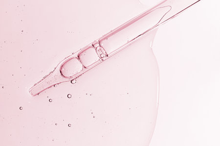 Skin serum or shampoo or shower gel or moisturizing gel. A cosmetic product for body careの写真素材