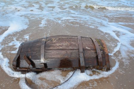 wine barrrel  in the   Black seaの写真素材