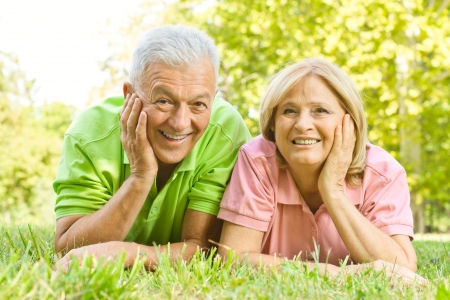 Portrait of happy old people relaxed in nature. Portrait of happy old people relaxed in nature.