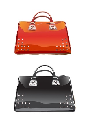 Women s handbag on a white backgroundのイラスト素材