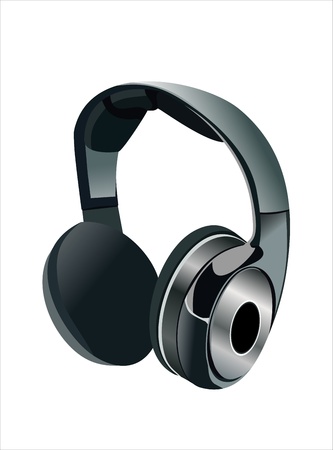 large pair of music headphones.のイラスト素材