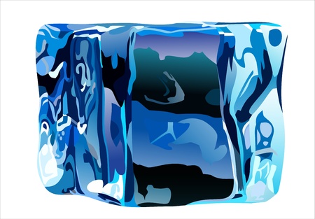 Ice cube isolate on whiteのイラスト素材