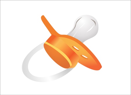 Baby s dummy on white isolated backgroundのイラスト素材