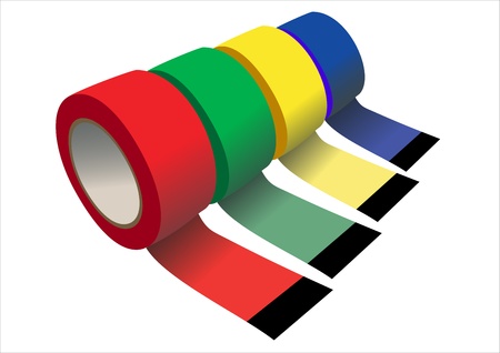 set of Scotch adhesive tapeのイラスト素材
