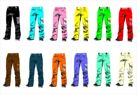 jeans collectionのイラスト素材