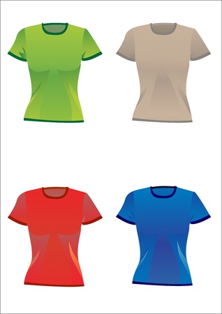 colorful collection of t-shirtsのイラスト素材