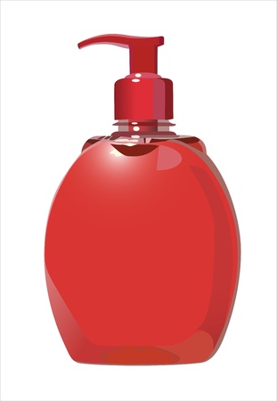 bottle of liquid soap isolatedのイラスト素材