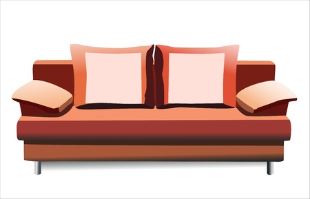 sofa on white backgroundのイラスト素材