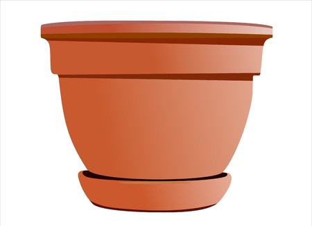 A large planting pot in gardeningのイラスト素材